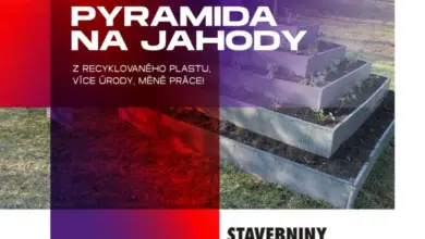 Pyramidové lůžko na jahody z recyklovaného plastu