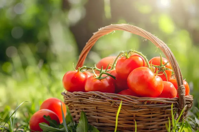 Basket of tomatoes