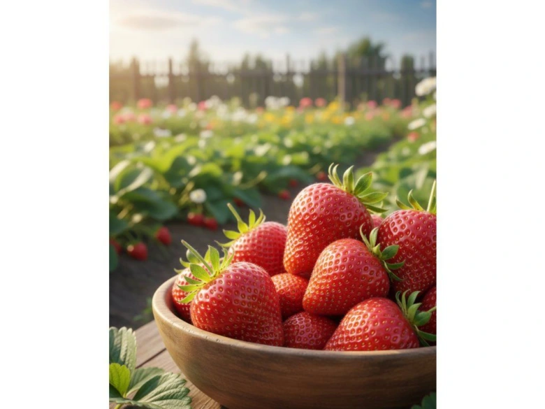 Strawberries in bowl
